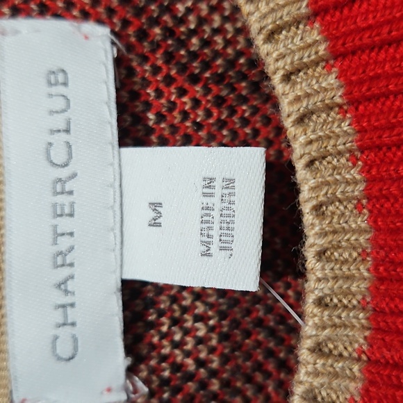 Charter Club Red Leopard Print Sweater - Picture 2 of 12